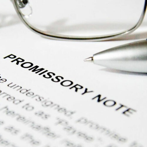 Key terms found in a promissory note